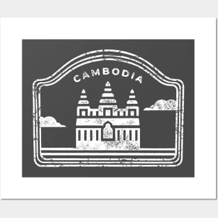 Cambodia - White Print Posters and Art